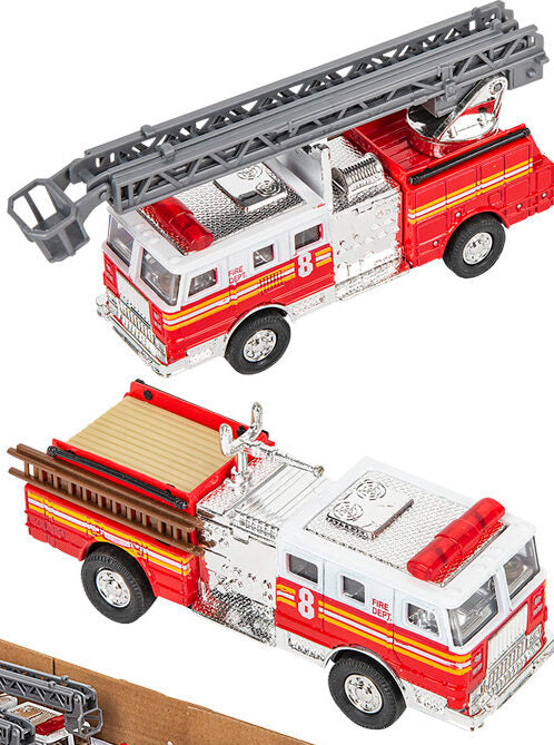 5.5" Die-cast Pull Back Fire Truck