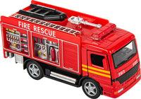 5" Die-cast Pull Back Fire Engine Rescue 12/ Display