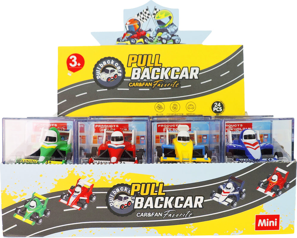 Alloy Alley Diecast P/B Racing Car in Clear Box (assorted)