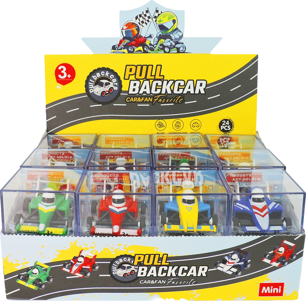 Alloy Alley Diecast P/B Racing Car in Clear Box (assorted)