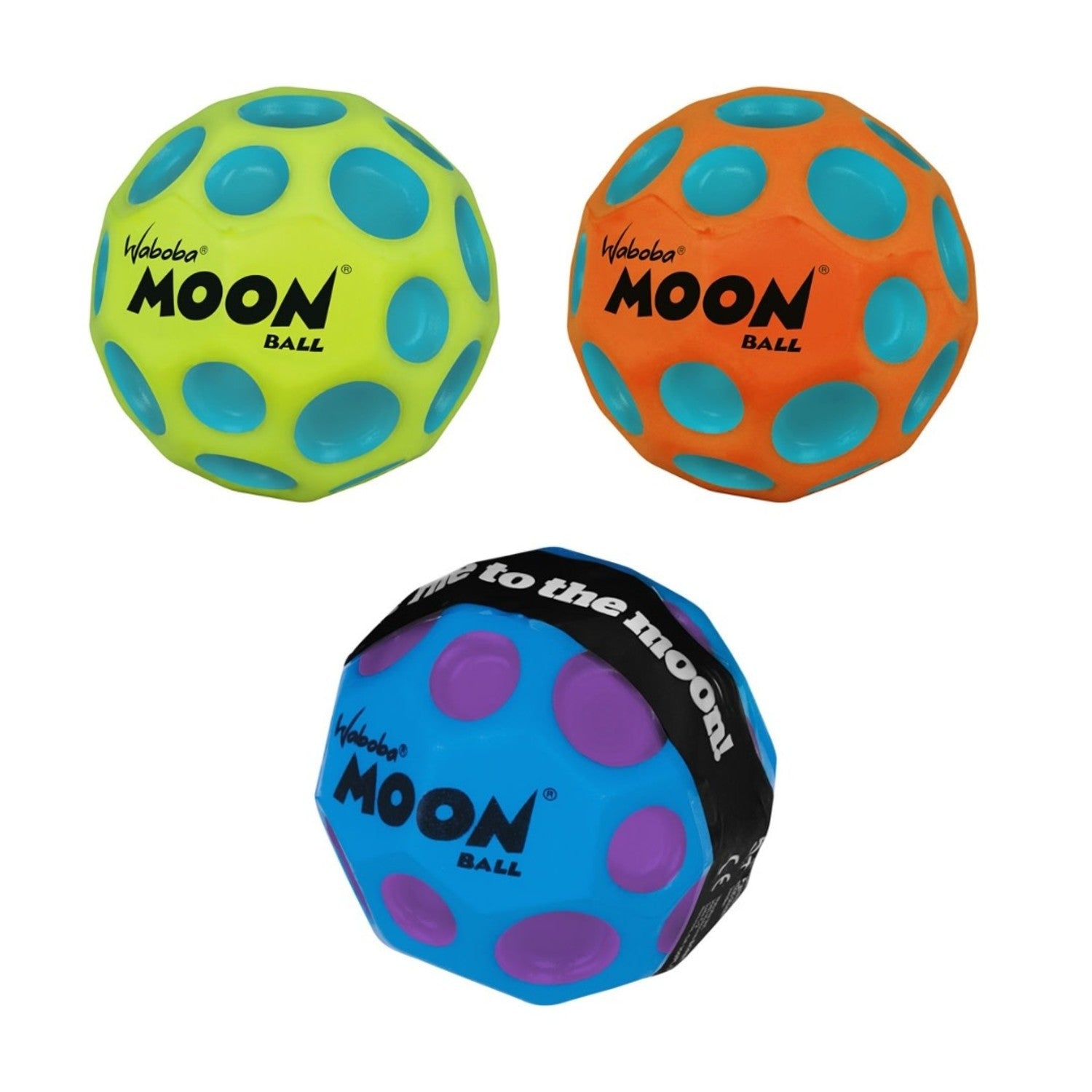 Waboba Martian Moon Ball - Yellow & Teal, Orange & Teal, Blue & Purple