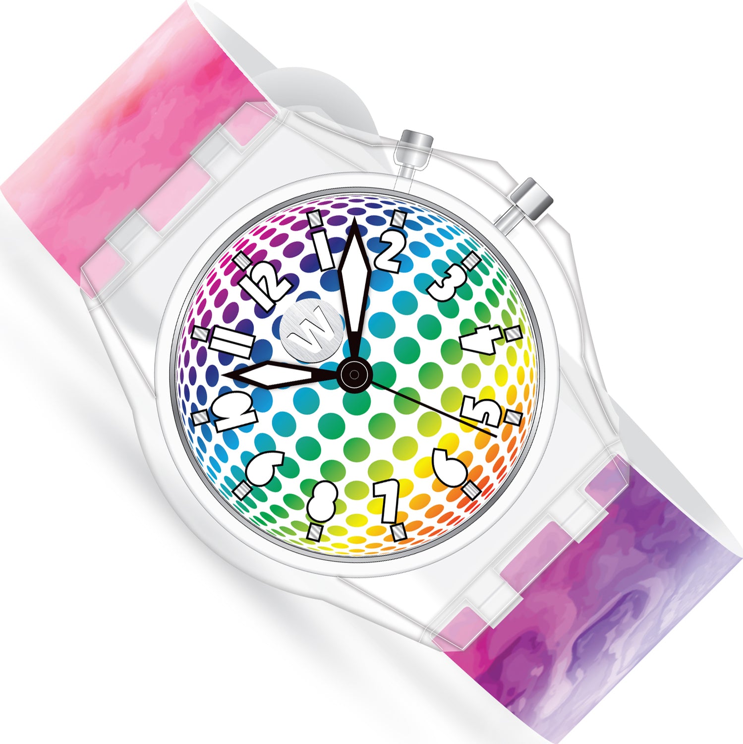 Rainbow Tie Dye - Light Up Watch - Watchitude Glow