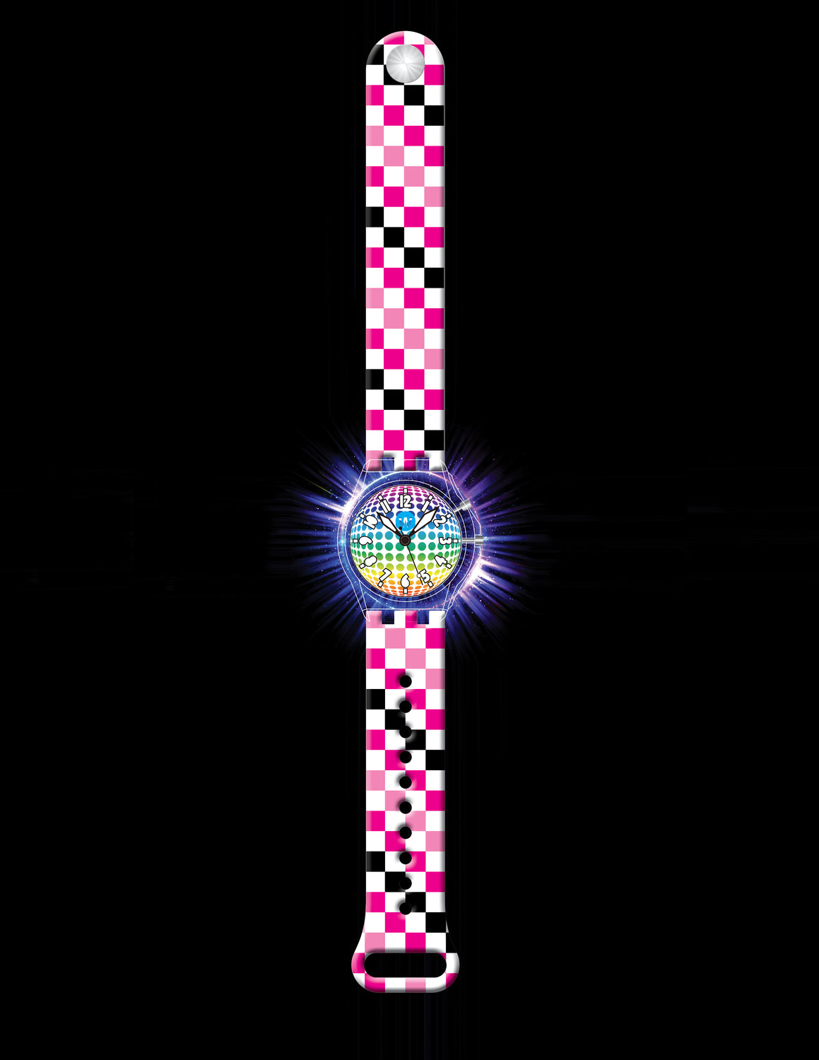 Pink Checkers - Light Up Watch - Watchitude Glow