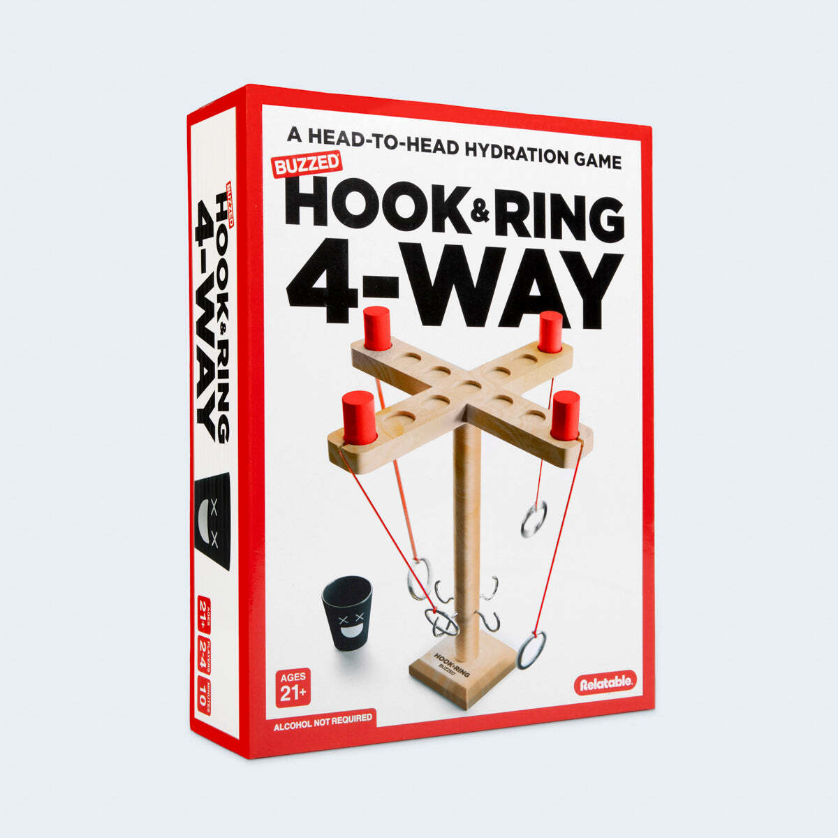 Buzzed 4-Way Hook & Ring Drinking Game  -  The Ring Toss to Rule All
