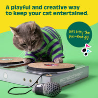 DJ Scratchpad by Relatable, Includes Box With 2 Scratch Wheels, 1 Plastic Ball With Bell, And Attached Microphone Plush