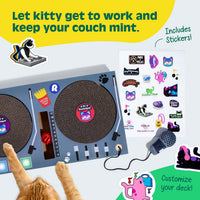DJ Scratchpad by Relatable, Includes Box With 2 Scratch Wheels, 1 Plastic Ball With Bell, And Attached Microphone Plush