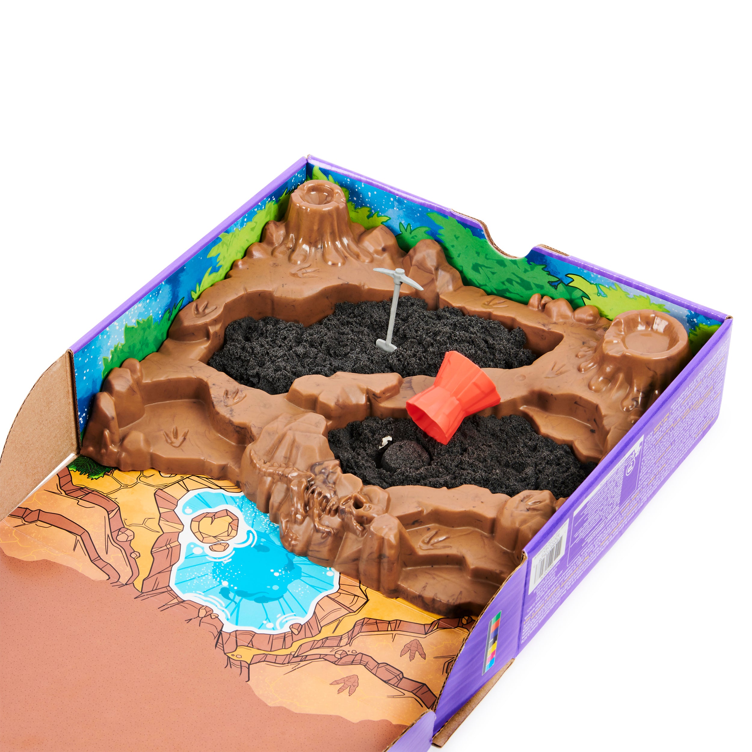 Kinetic Sand, Dino Dig Playset With 10 Hidden Dinosaur Bones To Discover, For Kids Aged 6 And Up