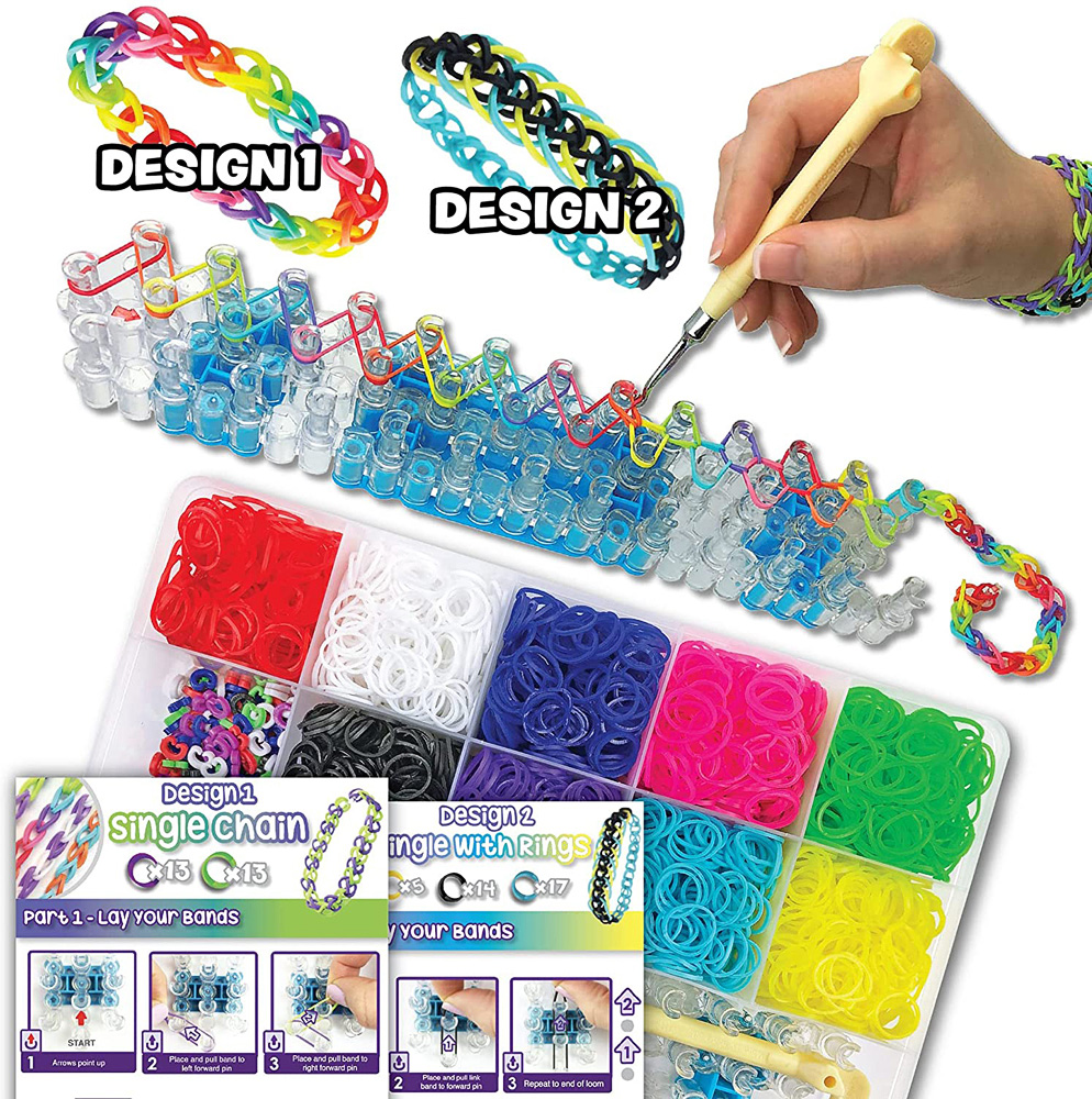Rainbow Loom 7 x 4 Loom & Pink Metal Hook Kit