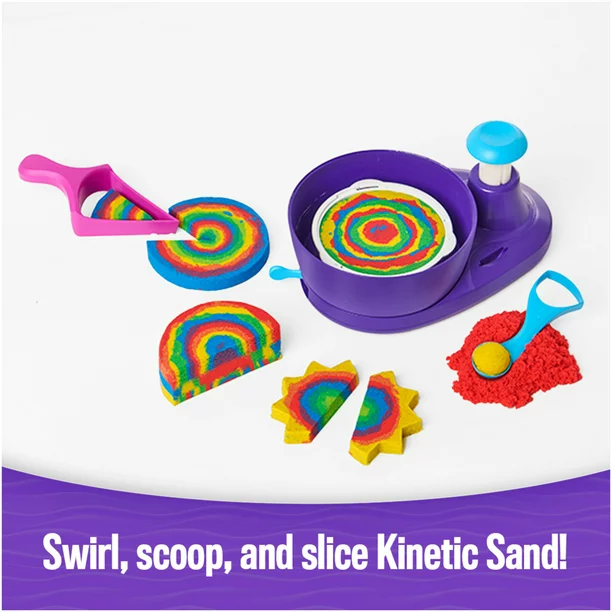 Kinetic Sand Sandisfactory Set with 2lbs of Colored Kinetic Sand 