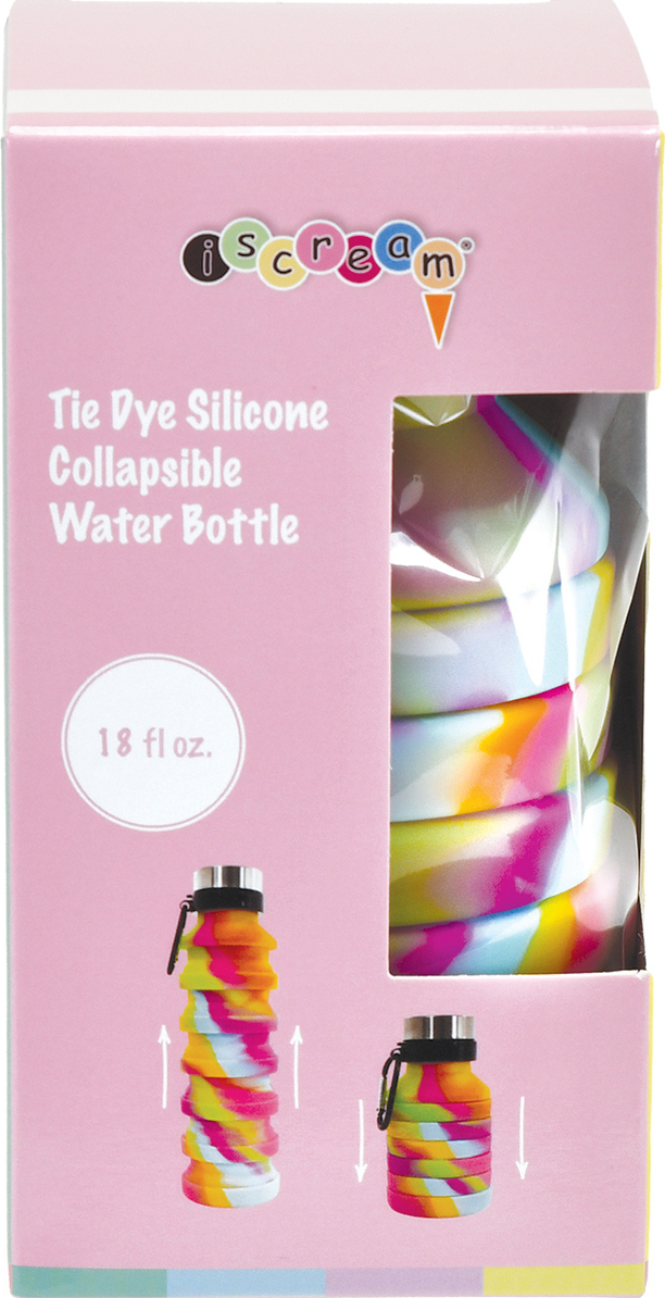 18oz Zigoo Silicone Collapsible Tie Dye Bottle - Water Bottles with Logo -  Q577111 QI