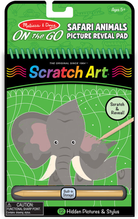 On the Go Scratch Art: Hidden Picture Pad - Safari Animals